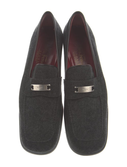 Salvatore Ferragamo Suede Leather Trim Embellishment Loafers
