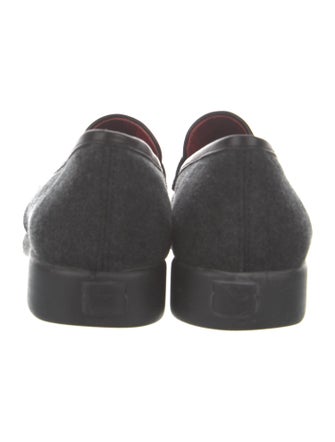 Salvatore Ferragamo Suede Leather Trim Embellishment Loafers