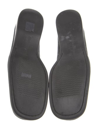 Salvatore Ferragamo Suede Leather Trim Embellishment Loafers