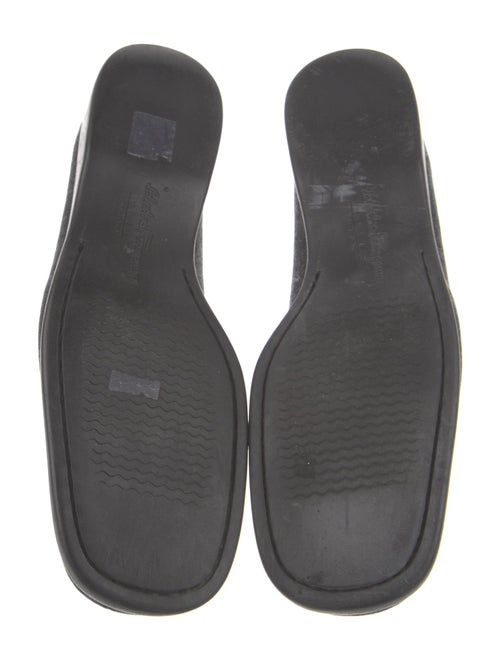 Salvatore Ferragamo Suede Leather Trim Embellishment Loafers