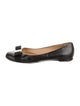 Salvatore Ferragamo Vara Bow Accent Leather Ballet Flats