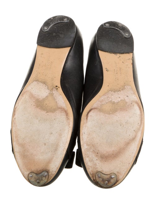 Salvatore Ferragamo Vara Bow Accent Leather Ballet Flats