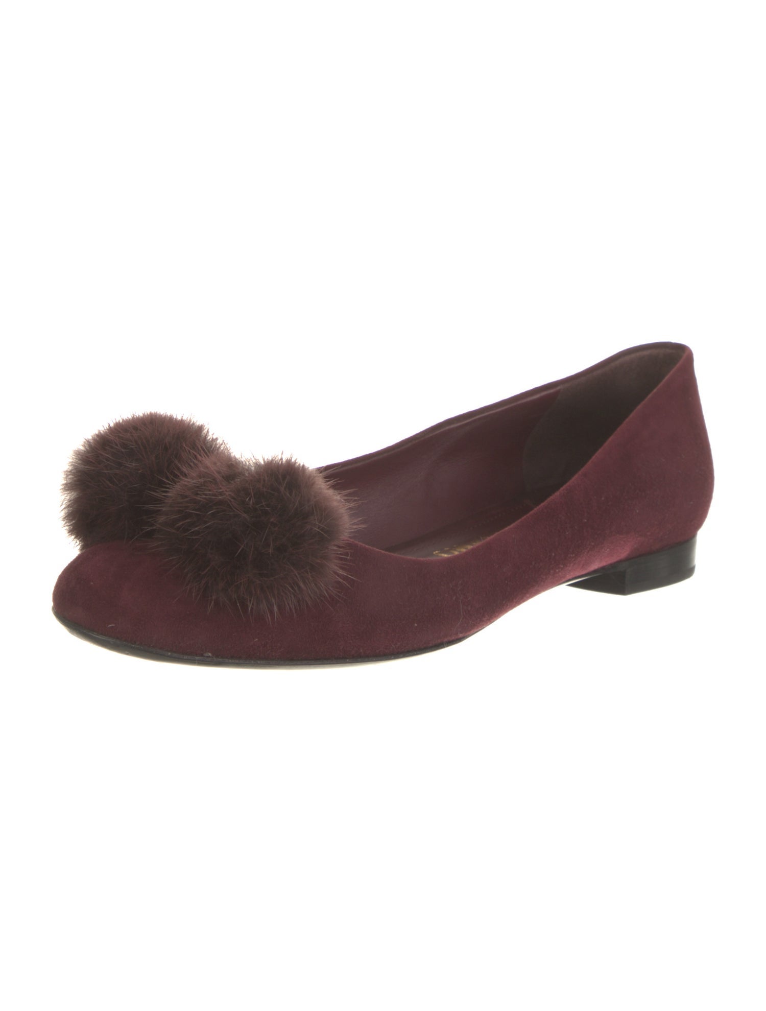 Salvatore Ferragamo Vara Bow Accent Suede Flats