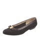 Salvatore Ferragamo Vara Bow Accent Suede Ballet Flats