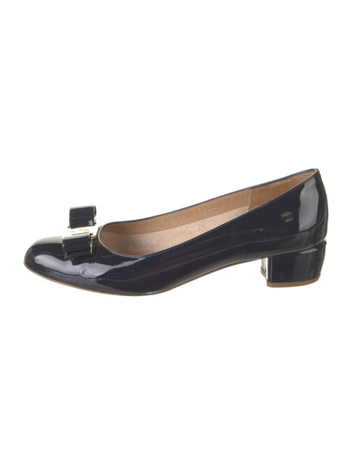 Salvatore Ferragamo Vara Bow Accent Patent Leather Flats