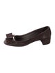 Salvatore Ferragamo Suede Bow Accents Pumps