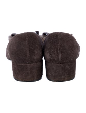 Salvatore Ferragamo Suede Bow Accents Pumps