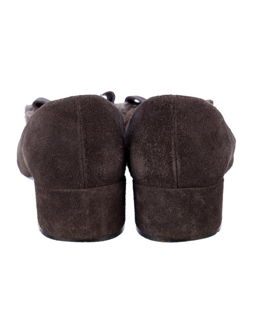 Salvatore Ferragamo Suede Bow Accents Pumps