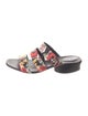 Salvatore Ferragamo Canvas Printed Slides