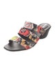Salvatore Ferragamo Canvas Printed Slides