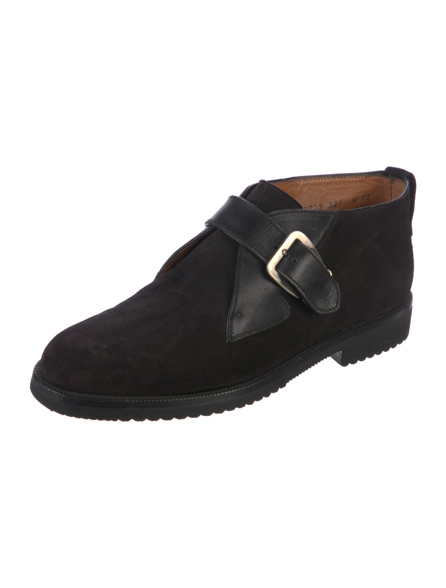Salvatore Ferragamo Studio Suede Lace-Up Boots - Black Boots