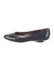 Salvatore Ferragamo Patent Leather Grosgrain Trim Flats