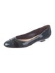 Salvatore Ferragamo Patent Leather Grosgrain Trim Flats