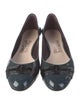 Salvatore Ferragamo Patent Leather Grosgrain Trim Flats
