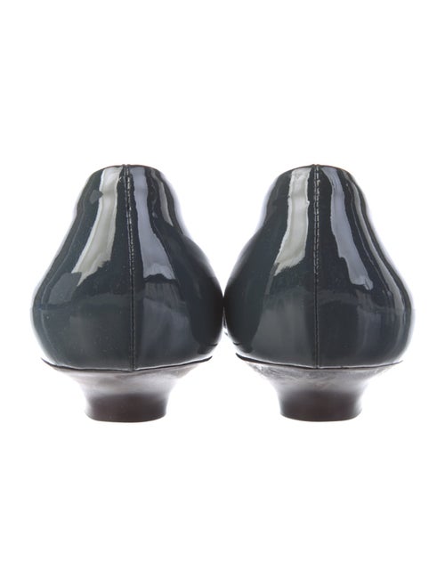 Salvatore Ferragamo Patent Leather Grosgrain Trim Flats