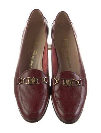 Salvatore Ferragamo Cookie Embossed Leather Loafers