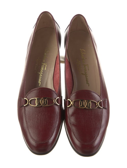 Salvatore Ferragamo Cookie Embossed Leather Loafers