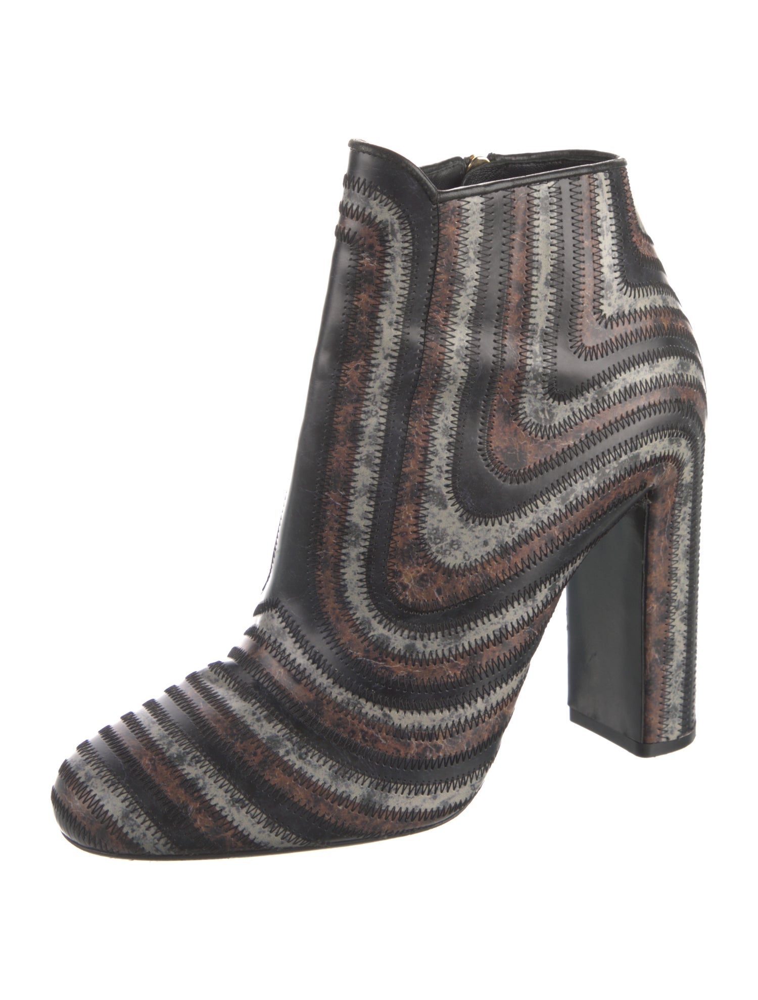 Salvatore Ferragamo Leather Printed Boots