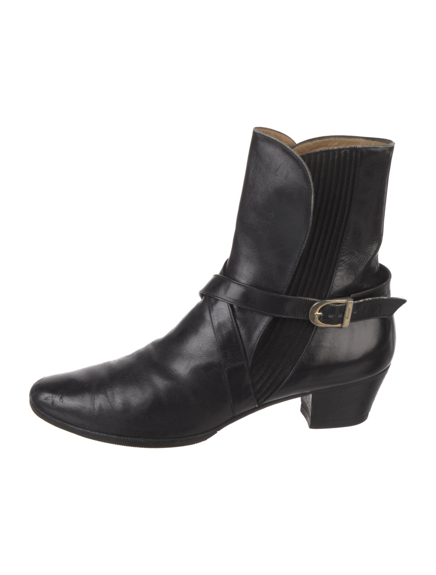 Salvatore Ferragamo Leather Chelsea Boots