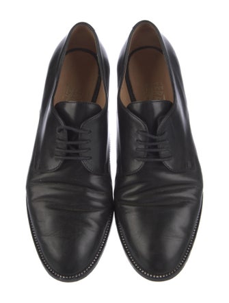 Salvatore Ferragamo Leather Crystal Embellishments Derby Shoes