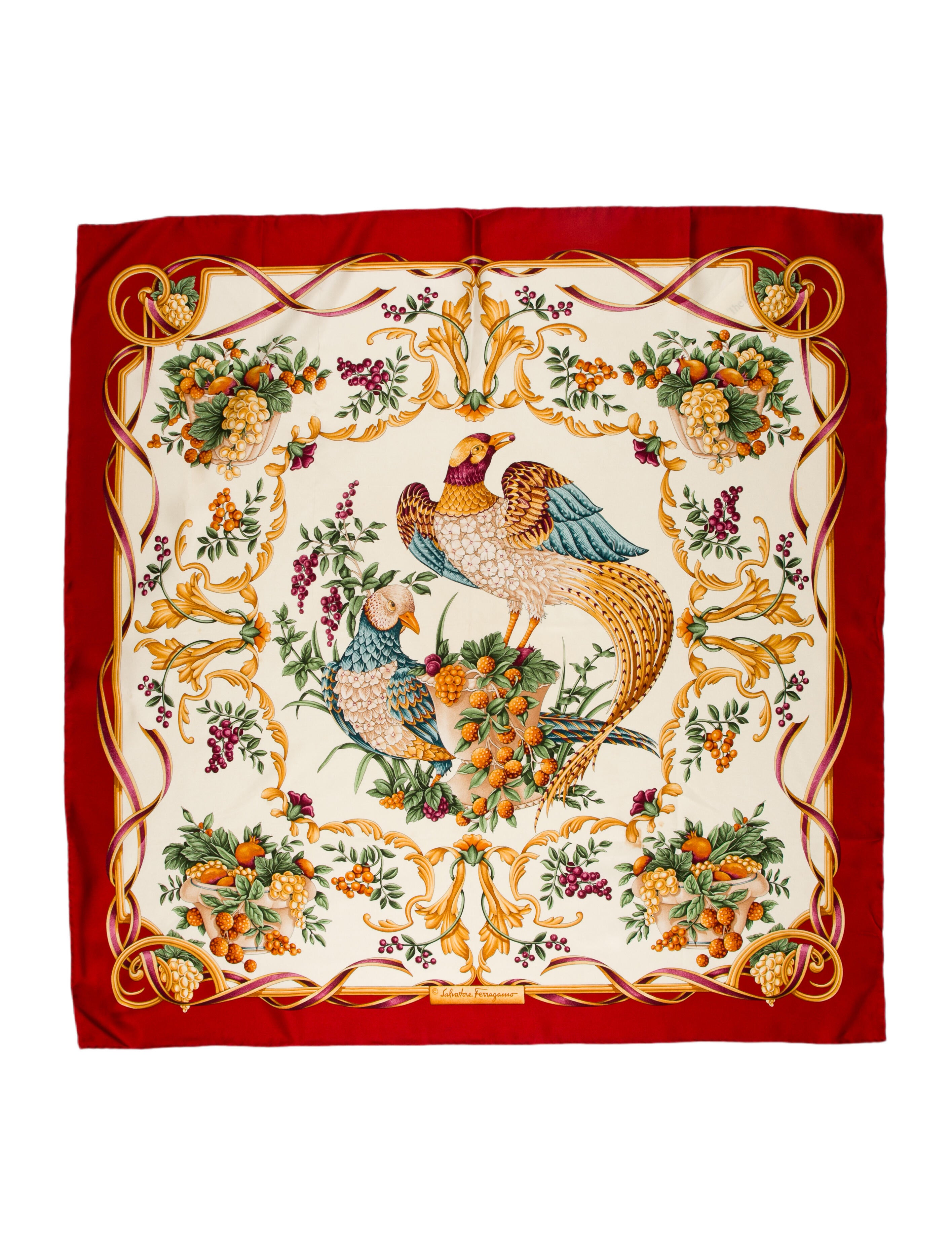 Salvatore Ferragamo Silk Printed Scarf