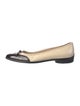 Salvatore Ferragamo Leather Lasercut Accents Ballet Flats