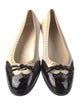 Salvatore Ferragamo Leather Lasercut Accents Ballet Flats