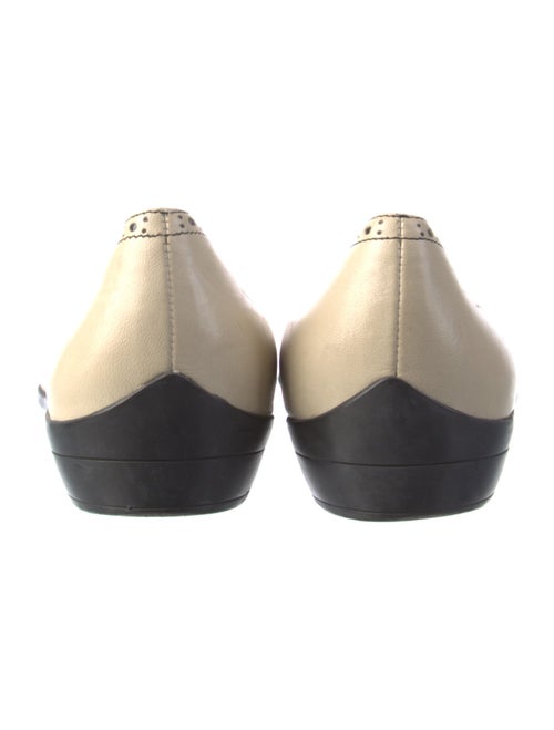 Salvatore Ferragamo Leather Lasercut Accents Ballet Flats