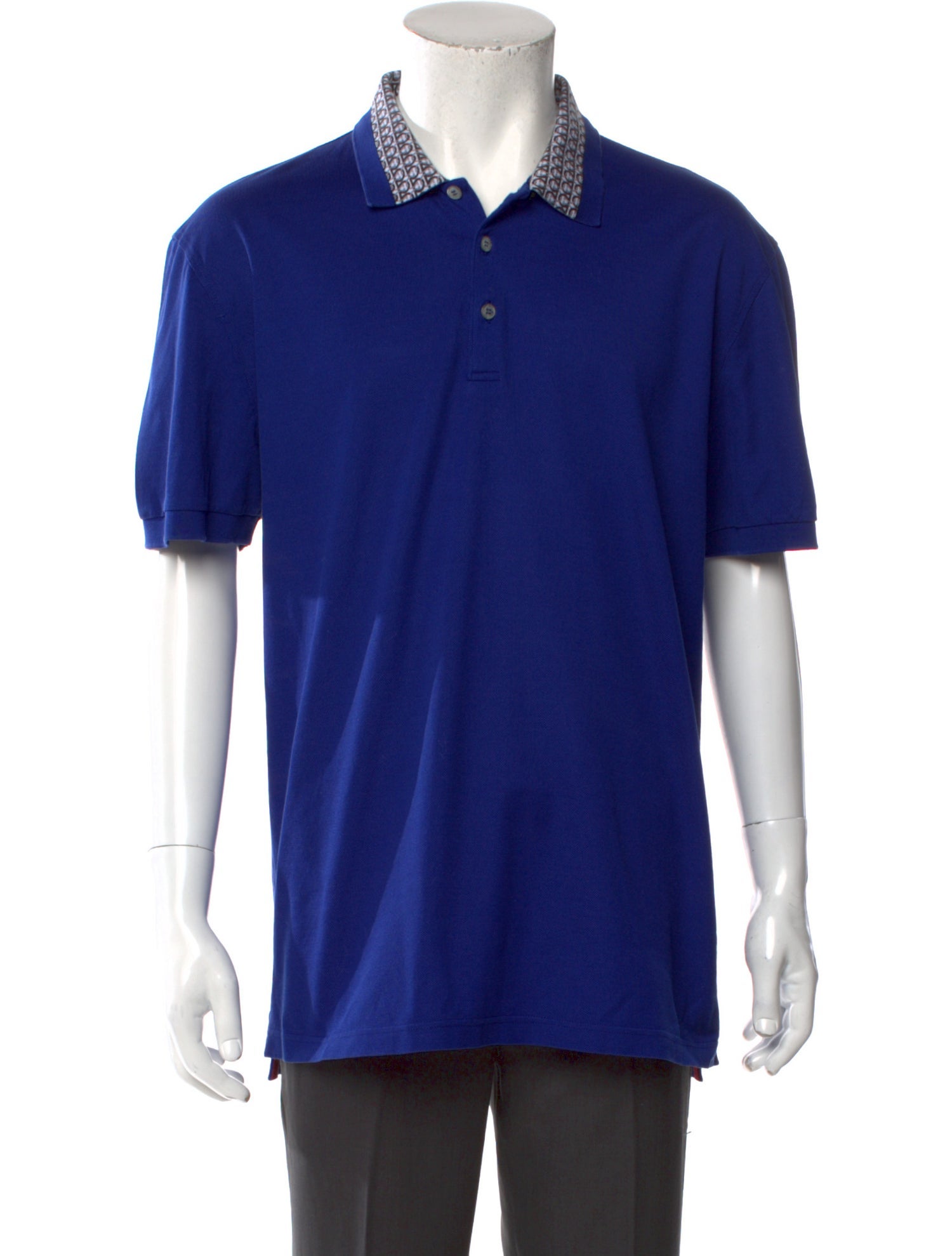 Salvatore Ferragamo Collar Short Sleeve Polo Shirt