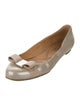Salvatore Ferragamo Vara Bow Accent Leather Ballet Flats