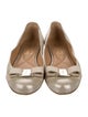 Salvatore Ferragamo Vara Bow Accent Leather Ballet Flats