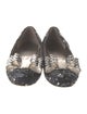 Salvatore Ferragamo Sequins Bow Accents Ballet Flats