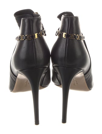 Salvatore Ferragamo Leather Chain-Link Accents Boots