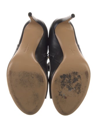 Salvatore Ferragamo Leather Chain-Link Accents Boots