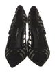 Salvatore Ferragamo Suede Mesh Accents Pumps