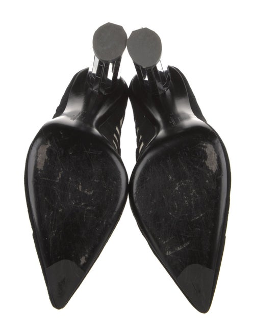 Salvatore Ferragamo Suede Mesh Accents Pumps