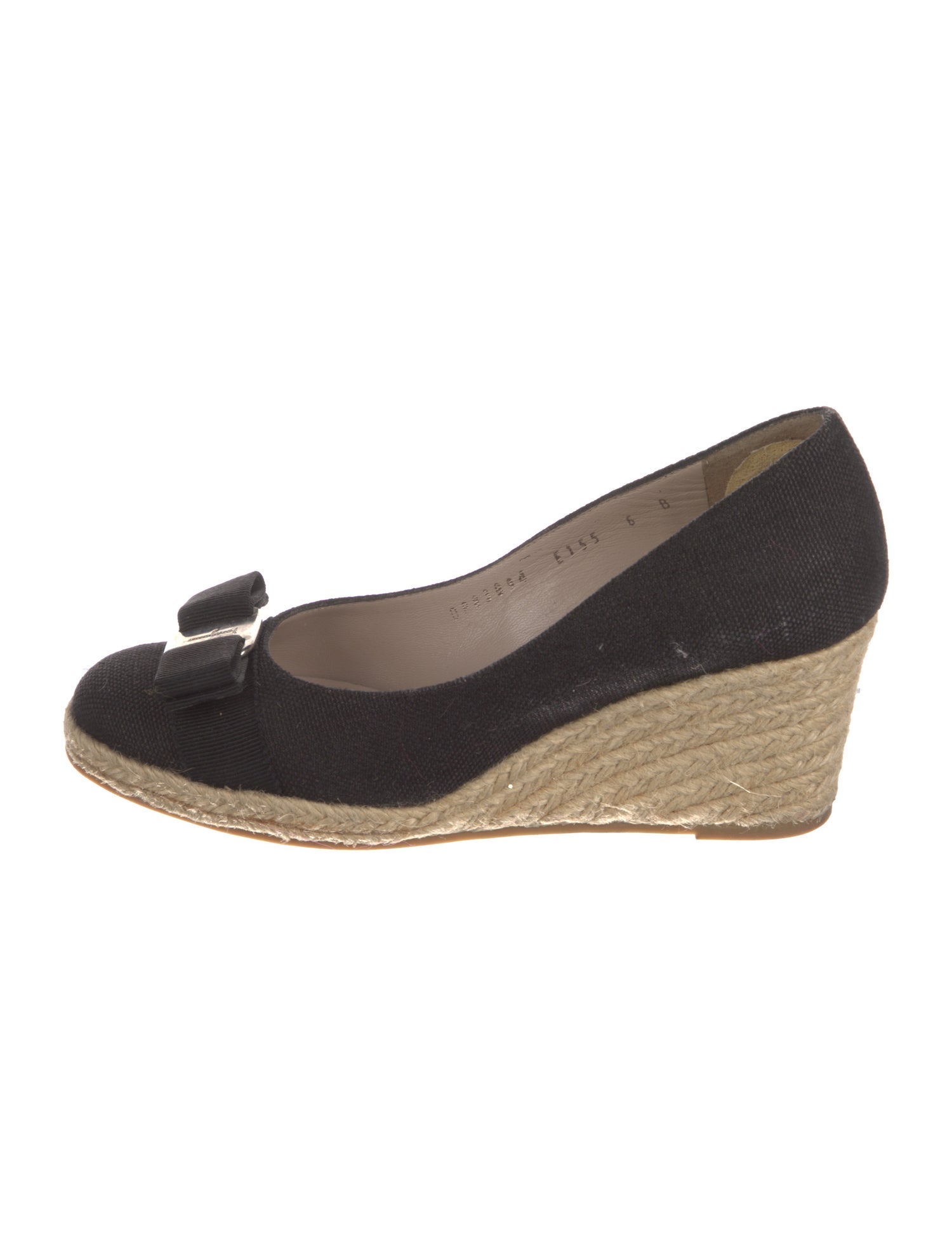 Salvatore Ferragamo Vara Bow Accent Canvas Pumps