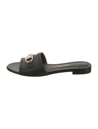 Salvatore Ferragamo Leather Slides