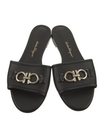 Salvatore Ferragamo Leather Slides