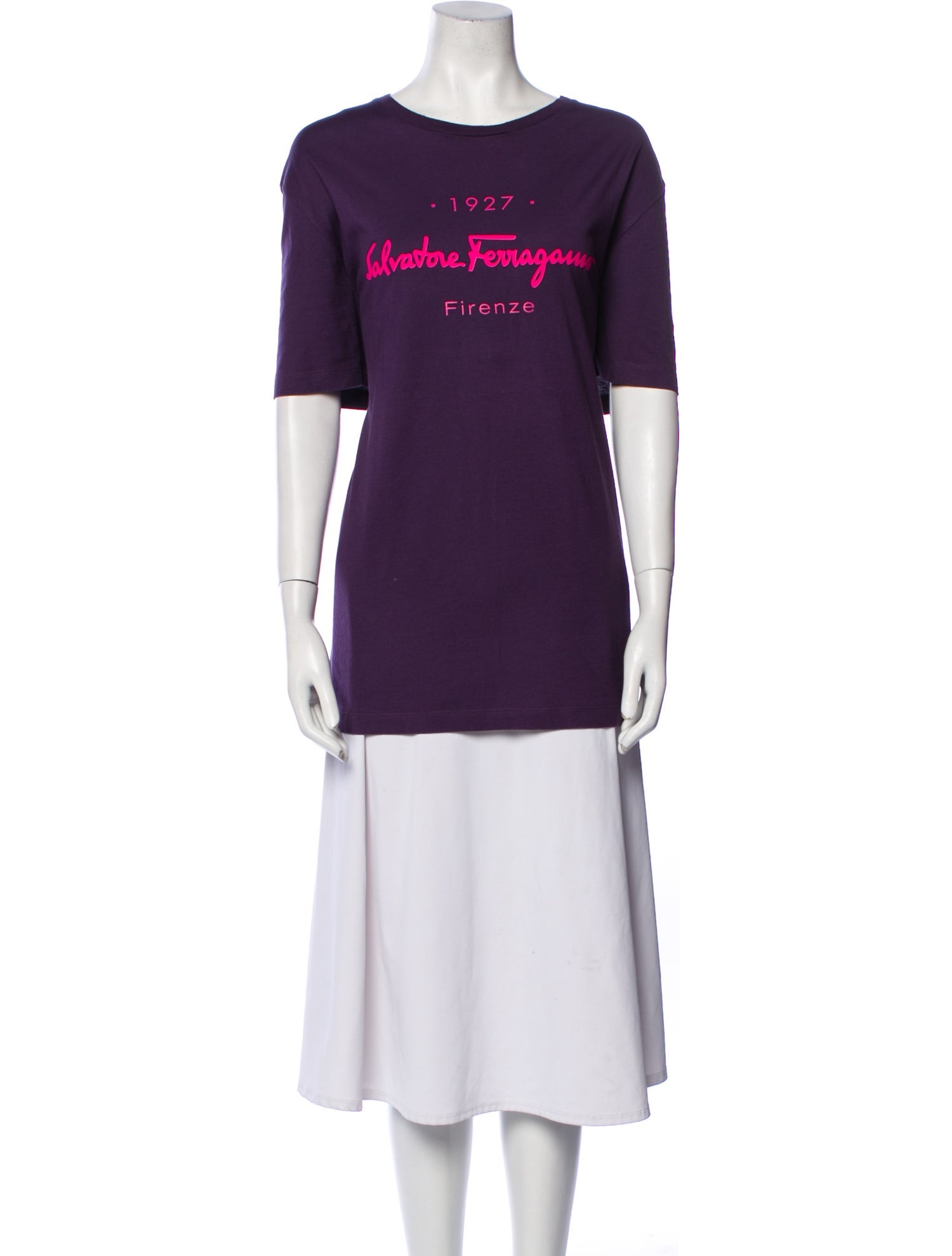 Salvatore Ferragamo Graphic Print Crew Neck T-Shirt