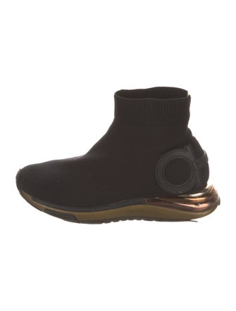 Salvatore Ferragamo Gancini Logo Sock Sneakers