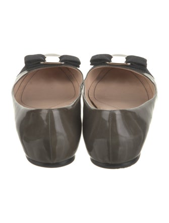 Salvatore Ferragamo Vara Bow Accent Patent Leather Ballet Flats
