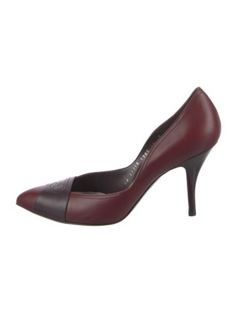 Salvatore Ferragamo Gancini Logo Leather Pumps