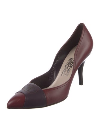 Salvatore Ferragamo Gancini Logo Leather Pumps