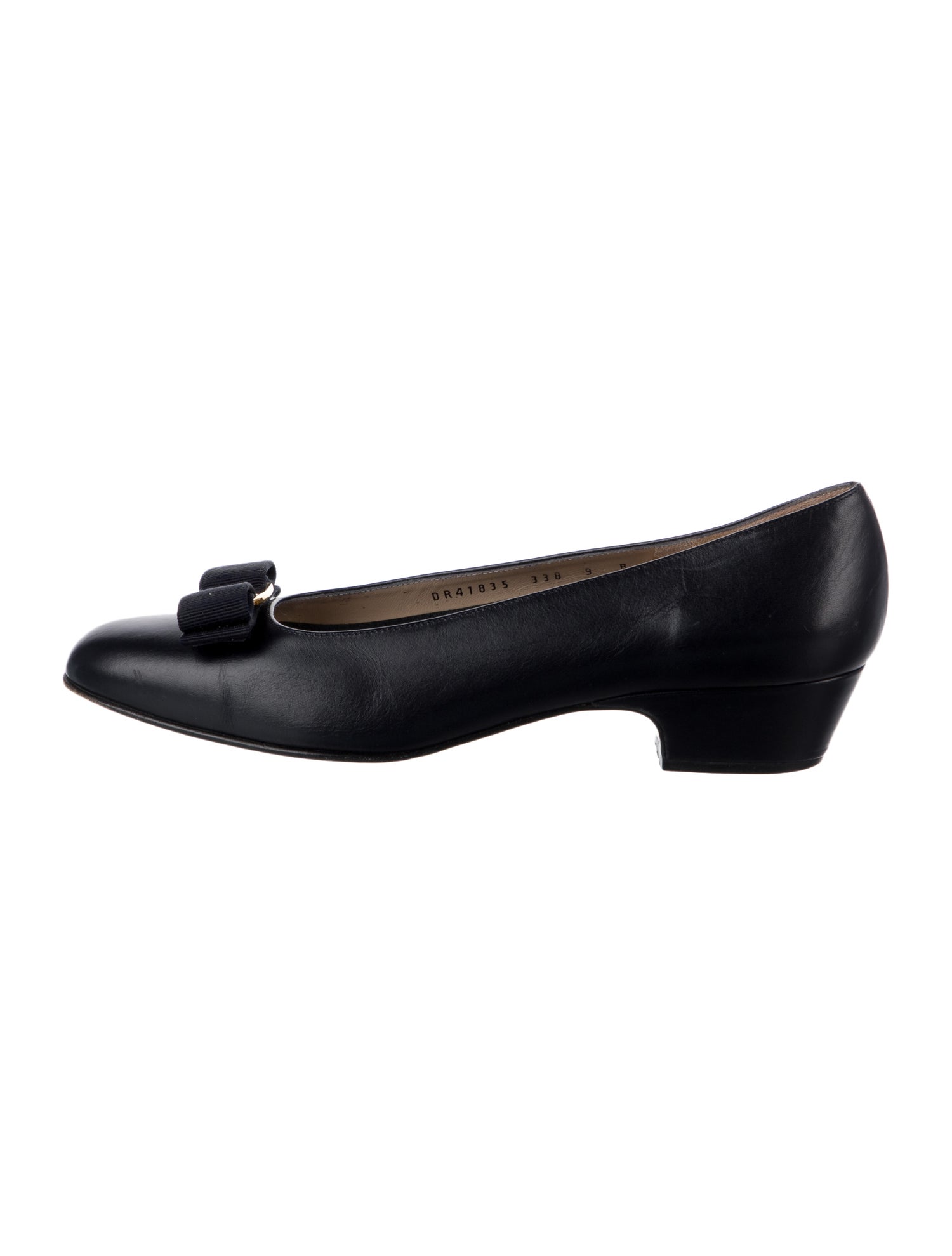 Salvatore Ferragamo Vara Bow Accent Leather Flats