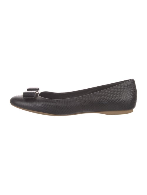Salvatore Ferragamo Vara Bow Accent Leather Ballet Flats