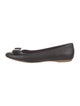 Salvatore Ferragamo Vara Bow Accent Leather Ballet Flats