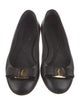 Salvatore Ferragamo Vara Bow Accent Leather Ballet Flats