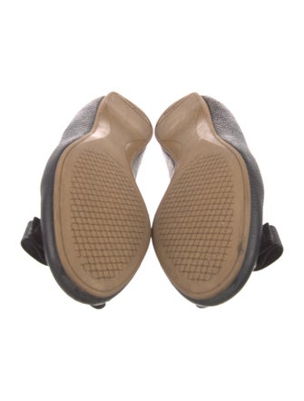 Salvatore Ferragamo Vara Bow Accent Leather Ballet Flats