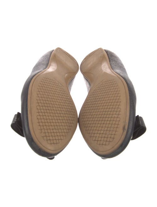 Salvatore Ferragamo Vara Bow Accent Leather Ballet Flats